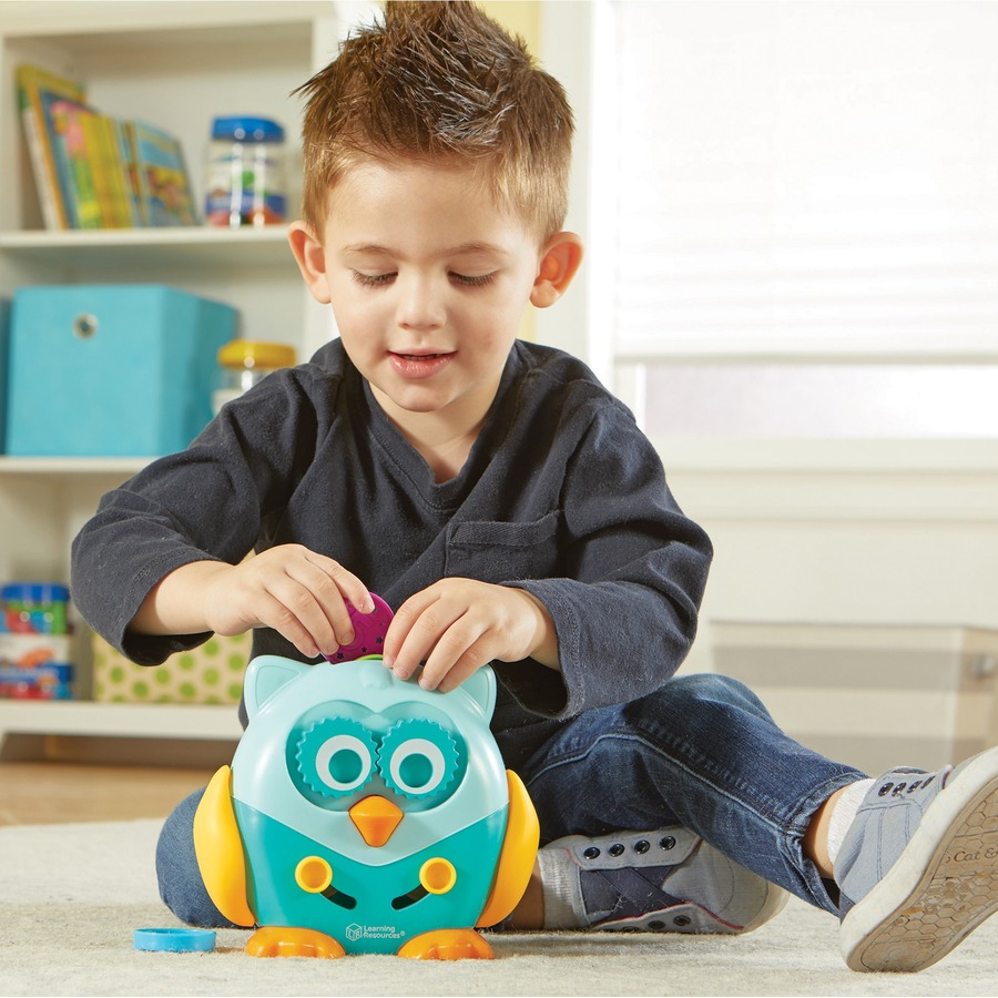 Learning Resources Hoot the Fine Motor Owl - Skill Learning: Fine Motor, Coordination, Color, Shape, Number Recognition - 1.5-4 Year - 6 Pieces - Fine Motor Skills - LRN9045