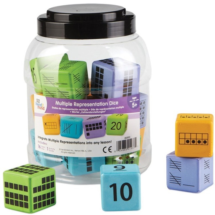 hand2mind Multiple Representation Dice - Skill Learning: Number - 5-7 Year - Assorted - Creative Learning - HDM86889