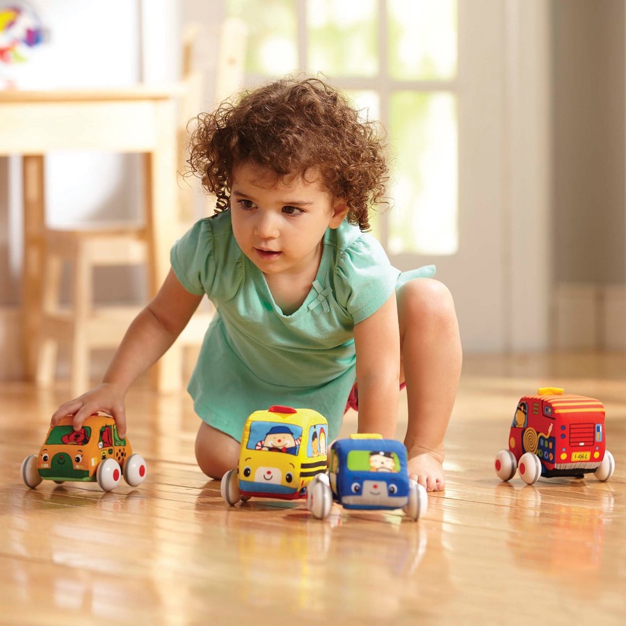 Melissa & Doug Pull-Back Vehicle Set - 4 Vehicles - Infant & Toddler Toys - LCI19168