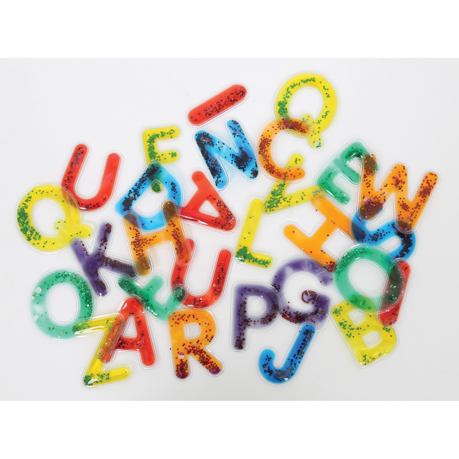 Fun and Function Sensory Gel ABC's - Skill Learning: Tactile Discrimination, Kinesthesis, Letter, Alphabet, Sensory Perception, Visual, Auditory - 4+ - 38 / Set - Letter Recognition - FAFSP7056