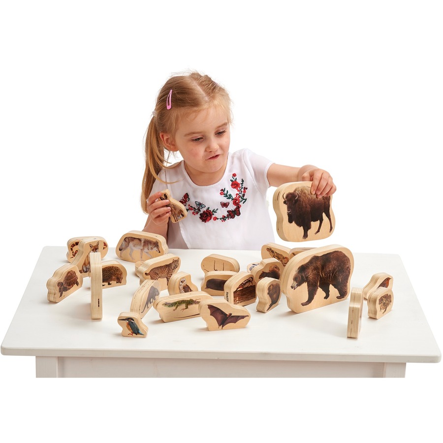 TickiT Wooden Forest Animal Blocks - Creative Learning - LAD72304