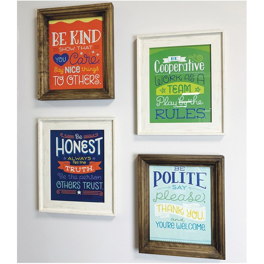 Carson Dellosa Education Mini Posters: Positive Character Traits Poster Set - 8.50" (215.90 mm) Width x 11" (279.40 mm) Height - Posters - CDP106010