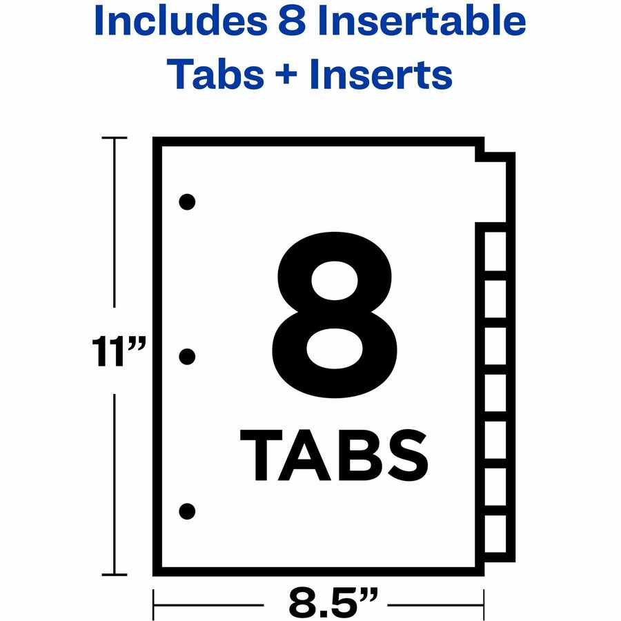 thumbnail image 2 of Avery® Big Tab Extra-Wide Insertable Dividers - 8 Blank Tab(s) - 8 Tab 2 of 13