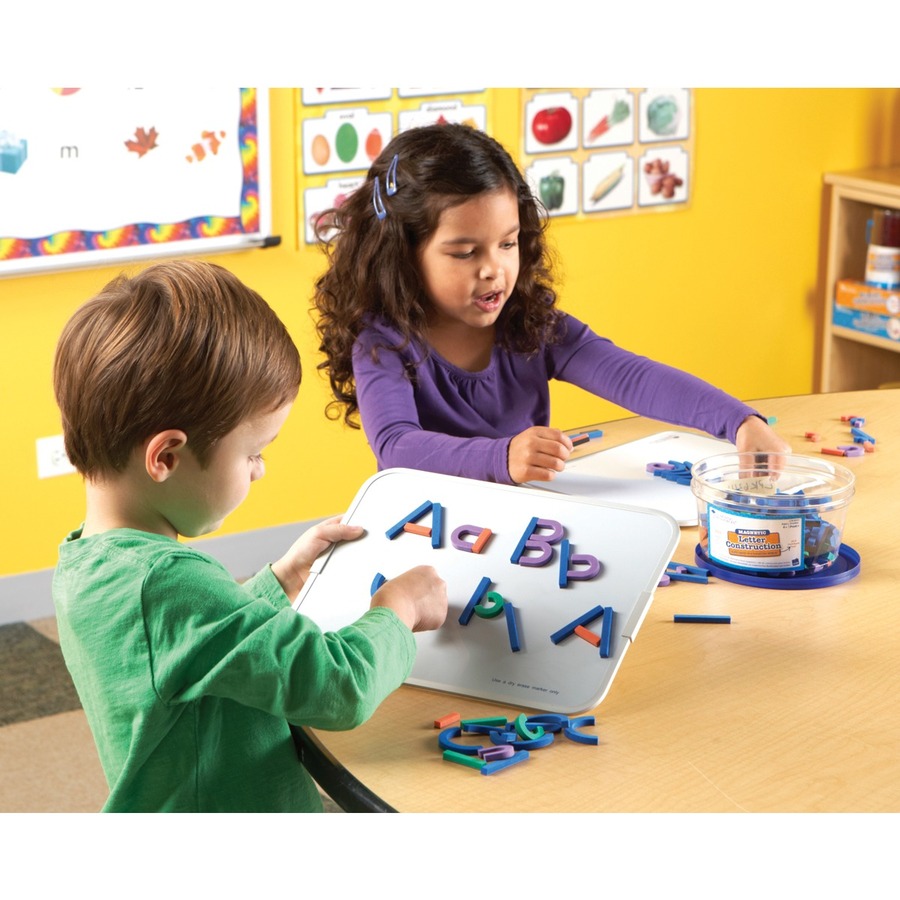 Learning Resources Magnetic Letter Construction - Theme/Subject: Learning - Skill Learning: Letter, Color, Uppercase Letters, Lowercase Letters, Number - 4-8 Year - 1 Set - Creative Learning - LRN8551
