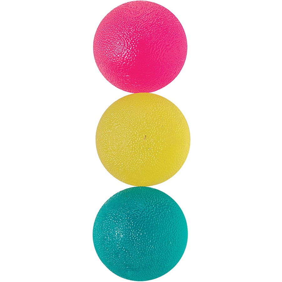 Sensory Genius Stress Balls - Green, Yellow, Pink - Tactile Input-Fidgets - MWX90400