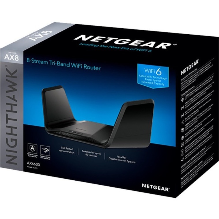 Netgear Nighthawk AX8 RAX70 Wi-Fi 6 IEEE 802.11ax Ethernet Wireless Router