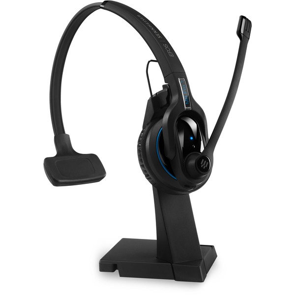 MB Pro 1 UC ML High End, single-sided, Bluetooth Mobile Business headset with charging stand and small dongle for UC applications. Certified for Skype for Business