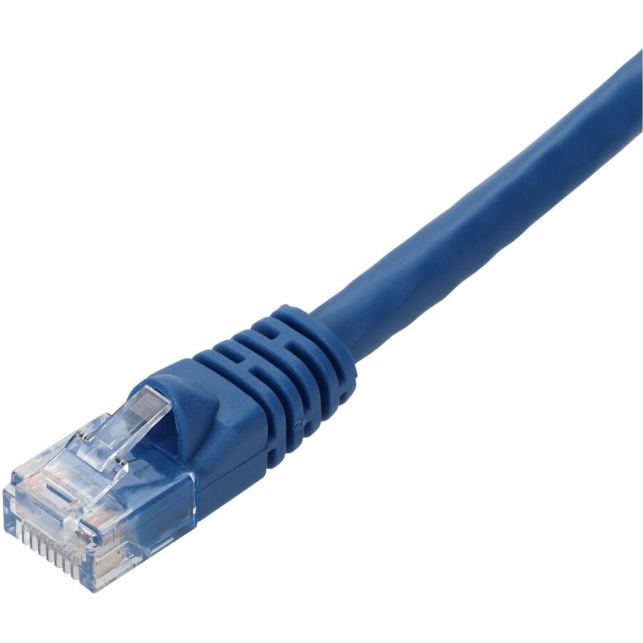 Blue 7 ft Cat 6 UTP Ethernet patch cable with PVC jacket and bubble boot — alternate view 1
