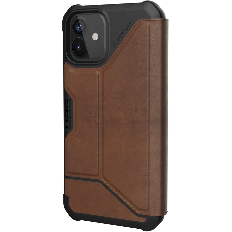 Urban Armor Gear Metropolis Carrying Case (Folio) Apple iPhone 12, iPhone 12 Pro Smartphone - LTHR ARMR Brown