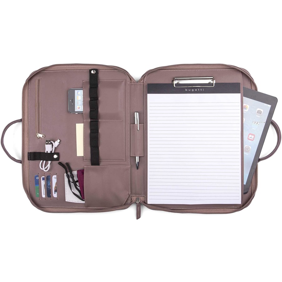 bugatti Carrying Case for 13.3" Tablet - Pink - Vegan Leather - Shoulder Strap - 1 Pack - Laptop Cases & Bags - BUG805045