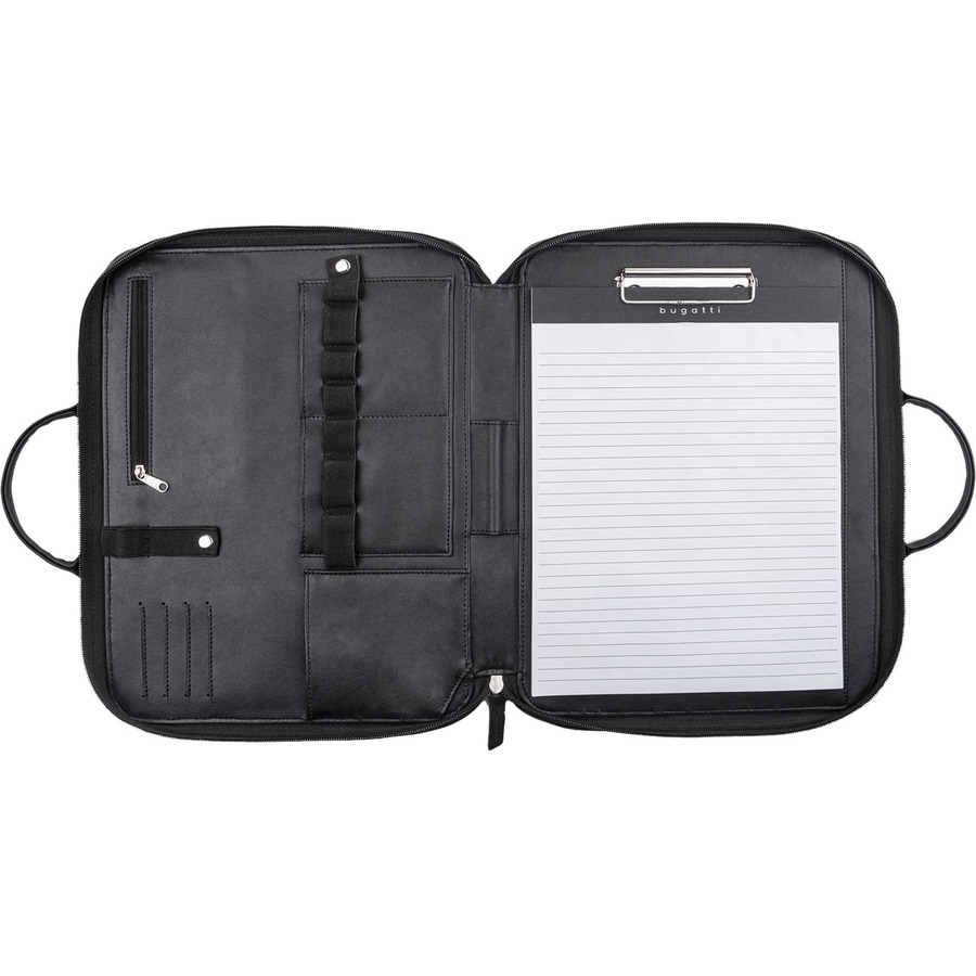 bugatti Carrying Case for 13.3" Tablet - Black - Vegan Leather - Shoulder Strap - 1 Pack - Laptop Cases & Bags - BUG805053