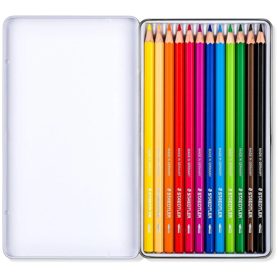 Staedtler Watercolour Pencils - 146 10C - 12 Assorted Colours - Colored Pencils - STD14610CM12