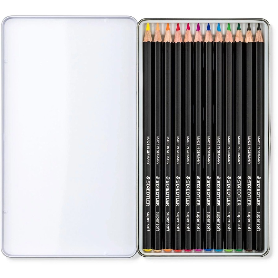 Staedtler Super Soft Coloured Pencils - 149C - 12 Assorted Colours - Colored Pencils - STD149CM12