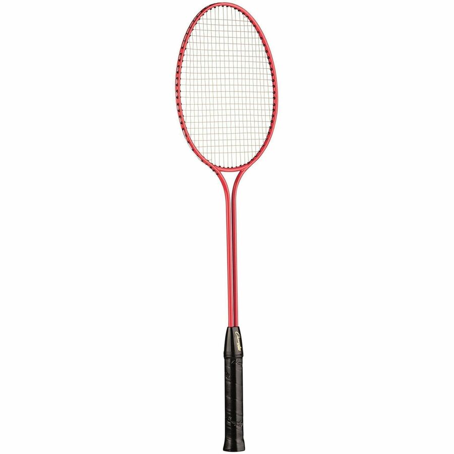 Champion Sports Tempered Steel Twin Shaft Badminton Racket Set - Red, Orange, Yellow, Green, Blue, Purple - Nylon, Leather, Tempered Steel