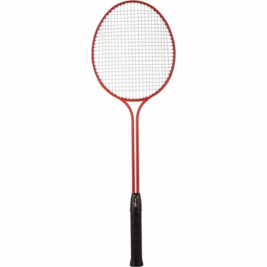 Champion Sports Tempered Steel Twin Shaft Badminton Racket Set - Red, Orange, Yellow, Green, Blue, Purple - Nylon, Leather, Tempered Steel