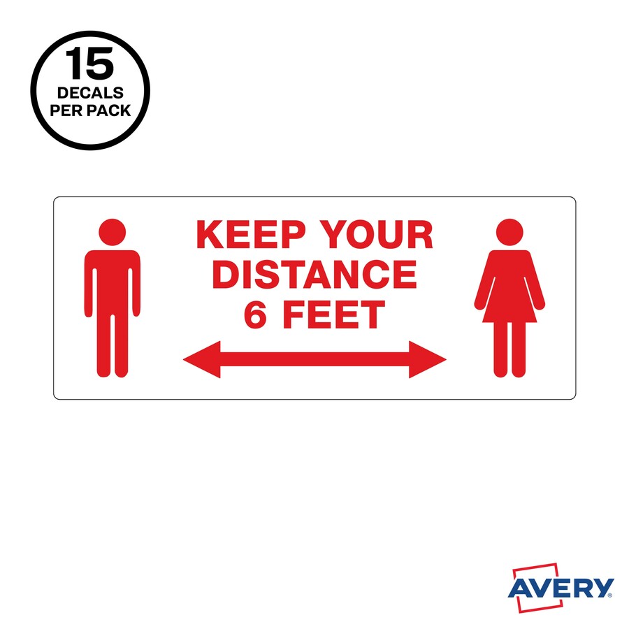Picture of Avery&reg; Surface Safe KEEP YOUR DISTANCE Decals