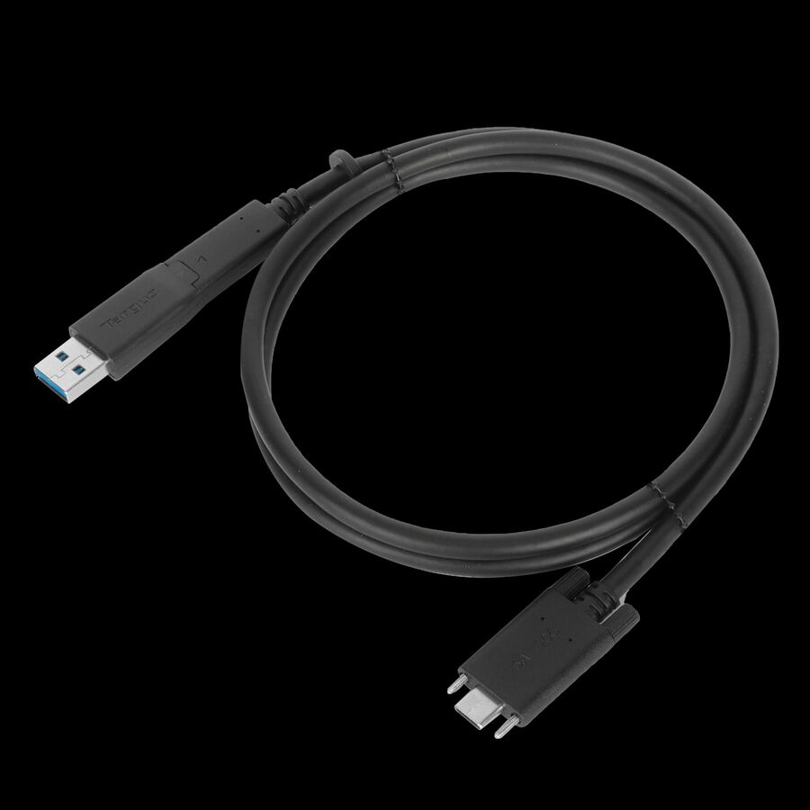Targus 1M USB-C Male with Screw to USB-C Male Cable with USB-A Tether