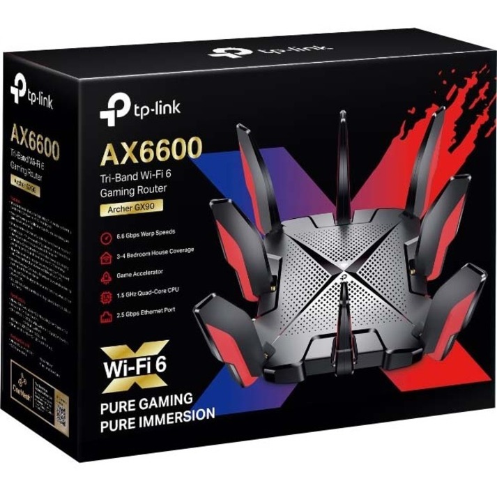 TP-Link Archer GX90 AX6600 Tri-Band Wi-Fi 6 Gaming Router - Newegg.com