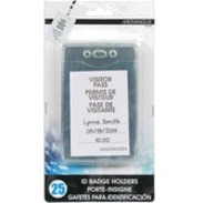 Merangue Card Holder - Vertical - Plastic - 25 / Pack - Name Badge Holders - MGE1008420100000