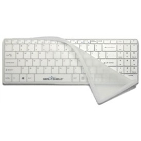 WASHABLE SMALL WIRELESS KEYBOARD & COVER-DISHWASHER SAFE MEDICAL GRADE. STANDS UP TO HARSH DISINFECTANTS AND CLEANERS IDEAL IN ALL MEDICAL ENVIRONMENTS. SMALL FORM US-WHITE, BLUETOOTH. COMES WITH REMOVABLE COVER. — alternate view 1