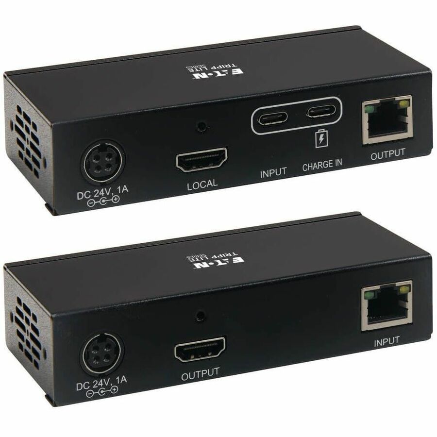 Tripp Lite by Eaton USB-C to HDMI over Cat6 Extender Kit KVM Support 4K 60Hz 4:4:4 USB PoC HDCP 2.2 up to 230 ft. TAA