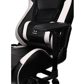 Thermaltake X Fit Black White gaming chair with contoured backrest and high-density padding — alternate view 1
