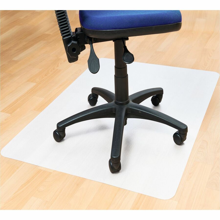 Cleartex® Polypropylene Rectangular Anti-Slip Foldable Chair Mat for Hard Floors - 35" x 46" - Translucent Rectangular Polypropylene Anti-Slip Chair Mat For Hard Floors - 46" L x 35" W x 0.07" D