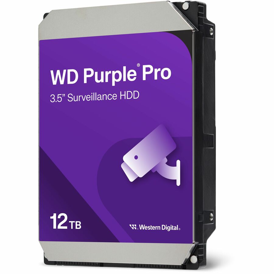 Western Digital Purple Pro WD121PURP 12 TB Hard Drive - 3.5" Internal - SATA (SATA/600) - Conventional Magnetic Recording (CMR) Method