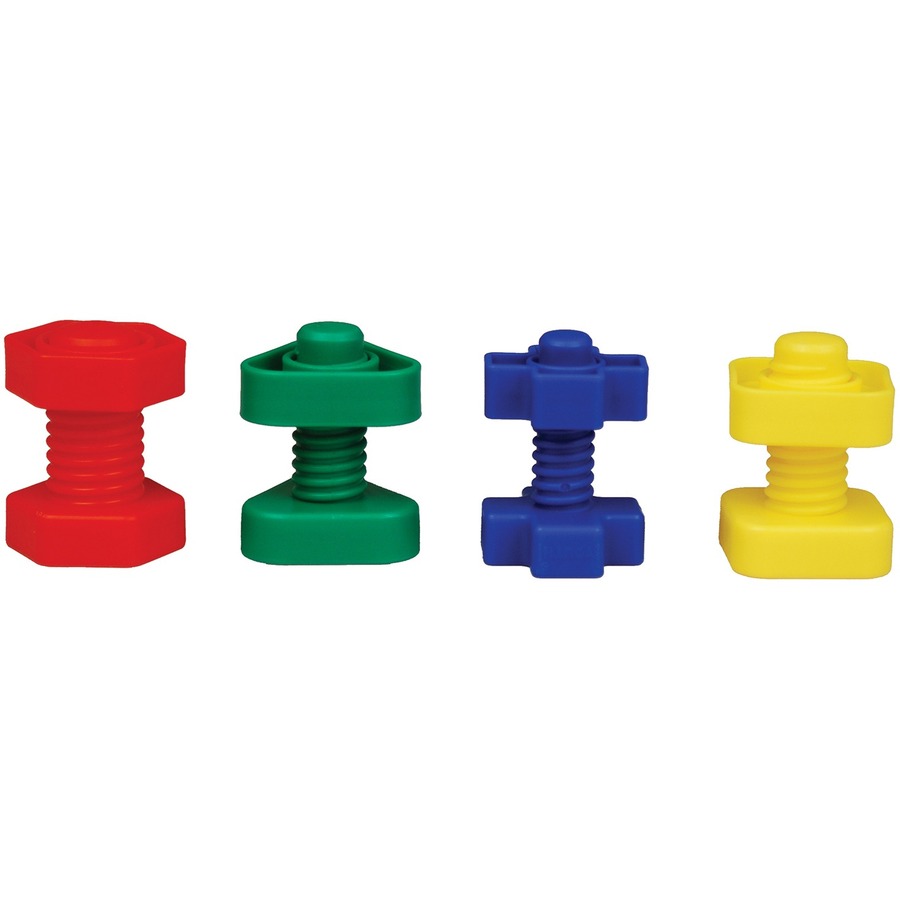 Edx Education Nuts & Bolts - Skill Learning: Fine Motor, Color Identification, Shape - 64 Pieces -  - LAD50160