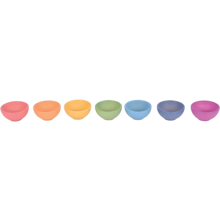 TickiT Rainbow Wooden Bowls - Counting & Sorting - LAD73983
