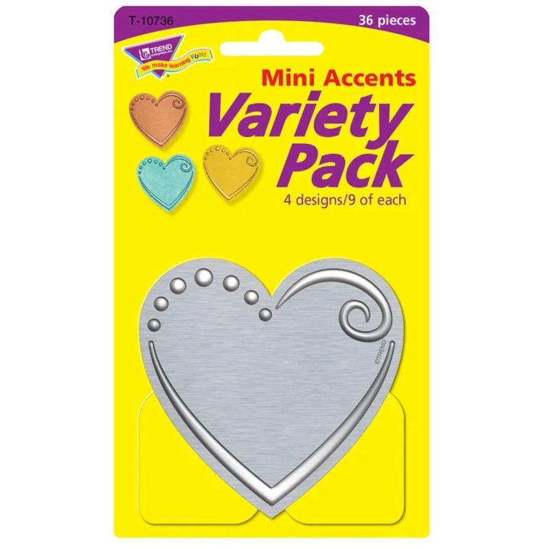 Mini Accents Variety Pack - Metal Hearts - Accents - TEPT10736