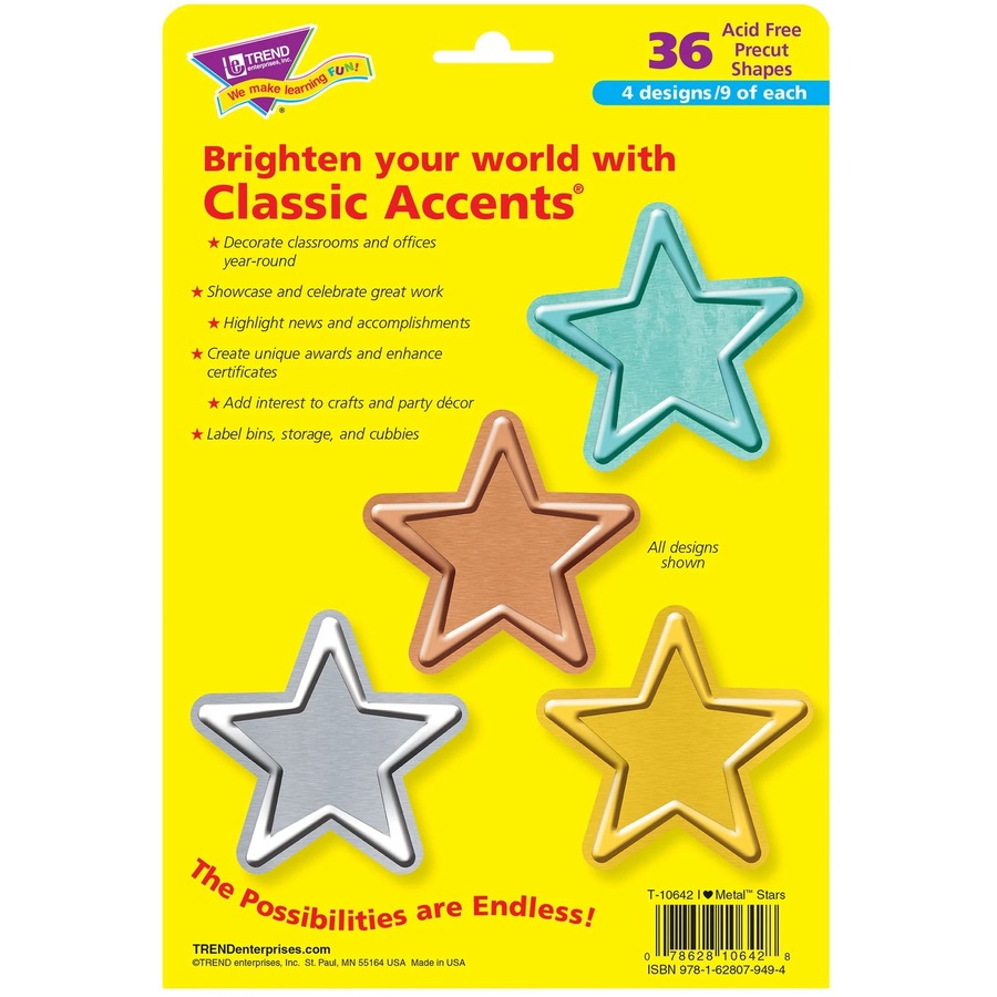 Classic Accents Variety Pack - Metal Stars - Accents - TEPT10642