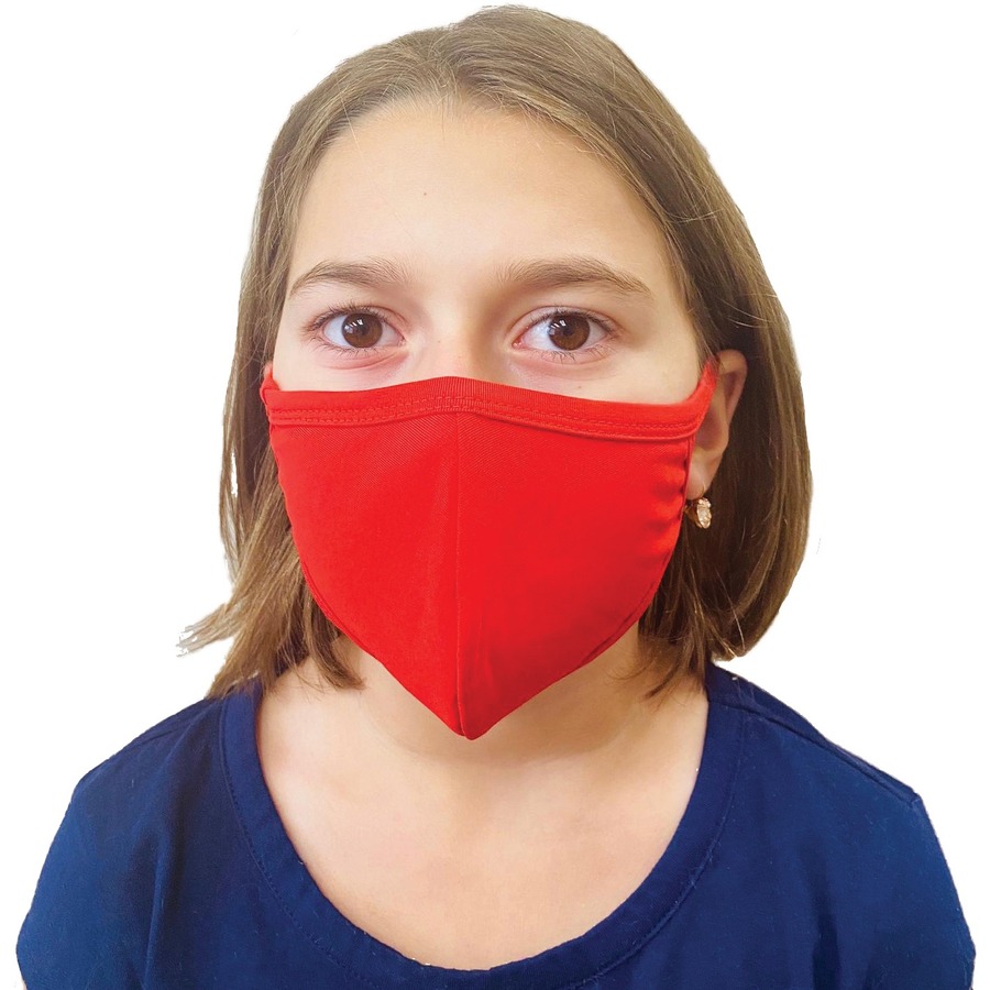 Nearly Famous Safety Mask - Recommended for: Face - 2-ply, Stretchable, Washable, Reusable, Antimicrobial, Comfortable, Earloop Style Mask - Virus, Bacteria, Smog, Dust Protection - Metal Band, Cotton Fiber, Fabric Ear Loop - Red, Yellow, Navy - 3 / Pack - Safety Supplies - NFAAWANTCK2