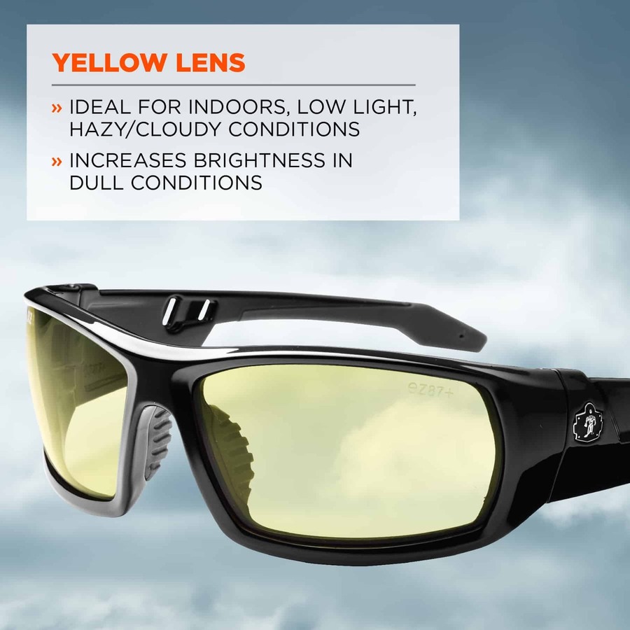 Skullerz Odin Yellow Lens Safety Glasses