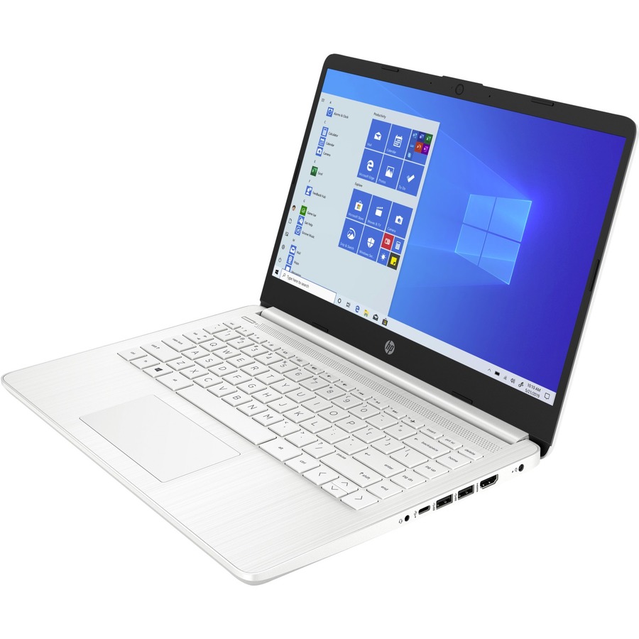 HP 14-dq0000 14-dq0040nr 14" Notebook - HD - 1366 x 768 - Intel Celeron N4020 Dual-core (2 Core) 1.10 GHz - 4 GB Total RAM - 64 GB Flash Memory - Snow Flake White, Snow White