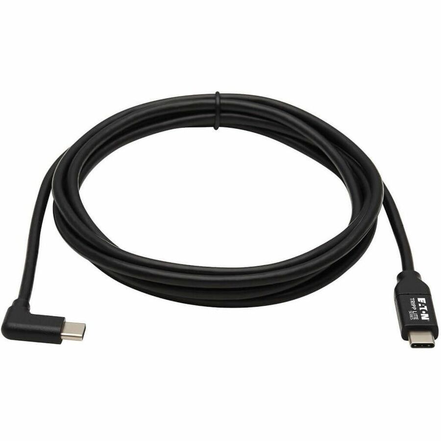 Eaton Tripp Lite Series USB-C Cable (M/M) - USB 2.0, 5A (100W) Rated, Right-Angle Plug, Black, 2 m (6.6 ft.)