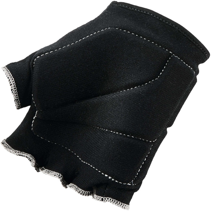 Ergodyne ProFlex 800 Glove Liners - Small/Medium Size - Half Finger - Black - Anti-Vibration, Durable, Breathable, Impact Resistant - 1 - 0.50" Thickness - 9" Glove Length