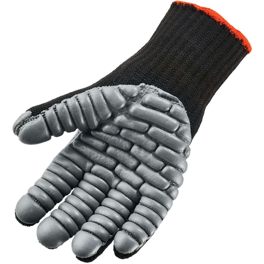 Ergodyne ProFlex 9000 Lightweight Anti-Vibration Gloves - Extra Large Size - Black - Anti-Vibration, Lightweight, Breathable, Seamless, Flexible, Comfortable, Pre-curved Design, Secure Fit, Dirt Resistant, Padded Palm - 1 - 3.50" Thickness - 14" Glove Len