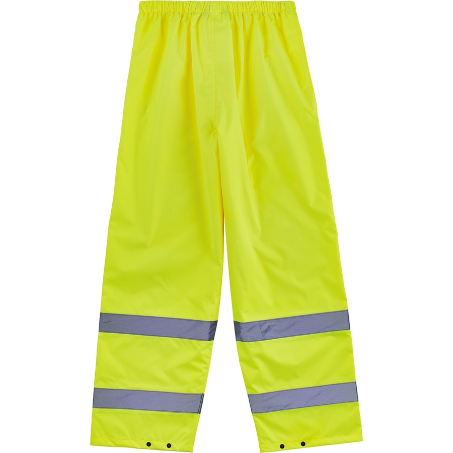 GloWear 8916 Lightweight Hi-Vis Rain Pants - Class E - For Rain Protection - Medium (M) Size - Lime - Polyurethane, 150D Oxford Polyester