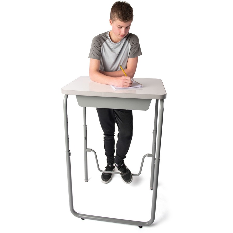 Safco AlphaBetter 1224DE Student Desk - Rectangle Top - 200 lb Capacity - Adjustable Height - 29" to 43" Adjustment - 27.75" Table Top Width x 19.75" Table Top Depth x 1.20" Table Top Thickness - 43" Height - Assembly Required - High Pressure Laminate (HP