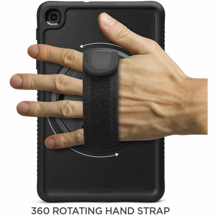 Black CELLAIRIS showcase grip case for Samsung Tab A7 Lite — alternate view 1