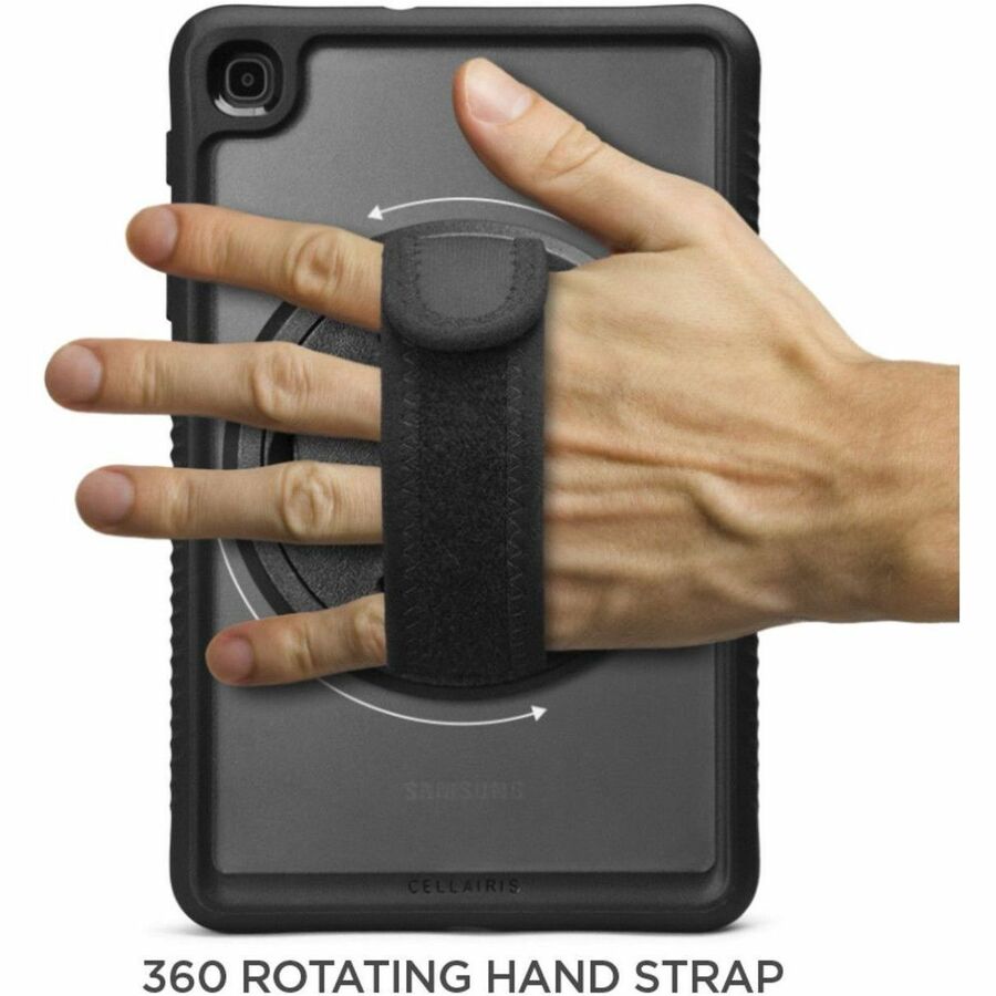 Black CELLAIRIS grip case for Samsung Tab A7 Lite tablet — alternate view 1
