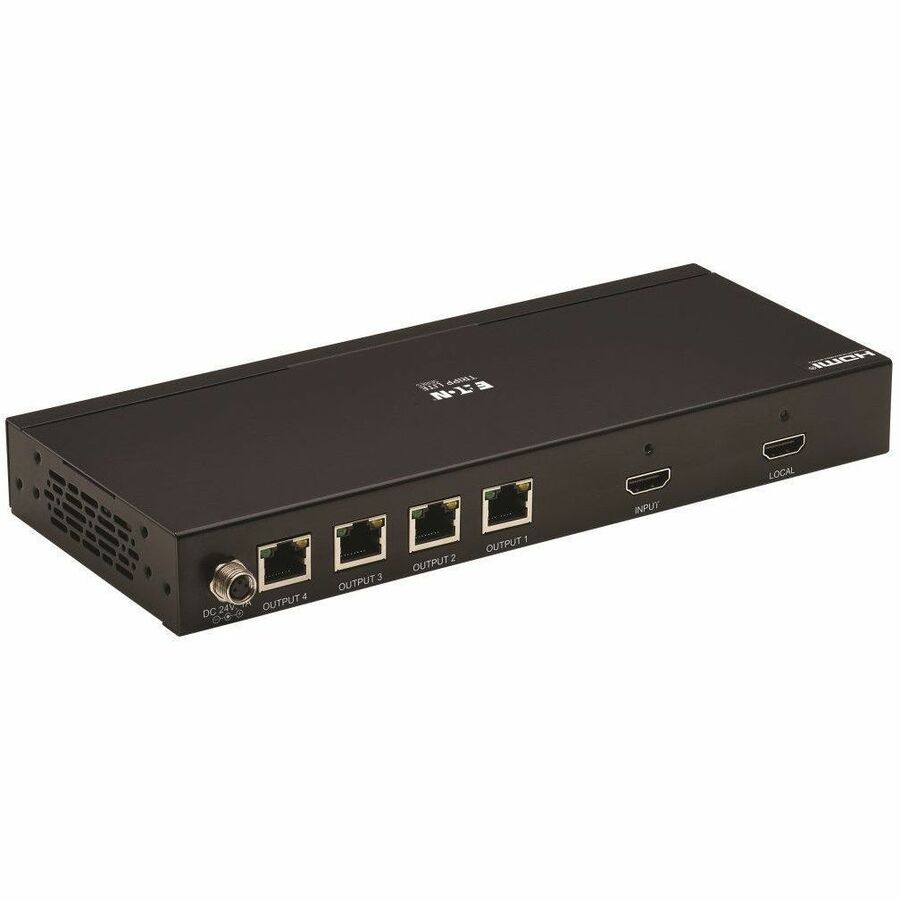 Tripp Lite by Eaton 4-Port HDMI over Cat6 Splitter - 4K 60 Hz HDR 4:4:4 PoC HDCP 2.2 230 ft. (70.1 m) TAA