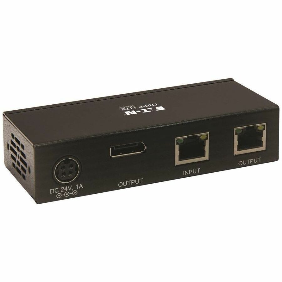 Tripp Lite by Eaton DisplayPort over Cat6 Receiver with Repeater 4K 4:4:4 Transceiver PoC HDCP 2.2 230 ft. (70.1 m) TAA