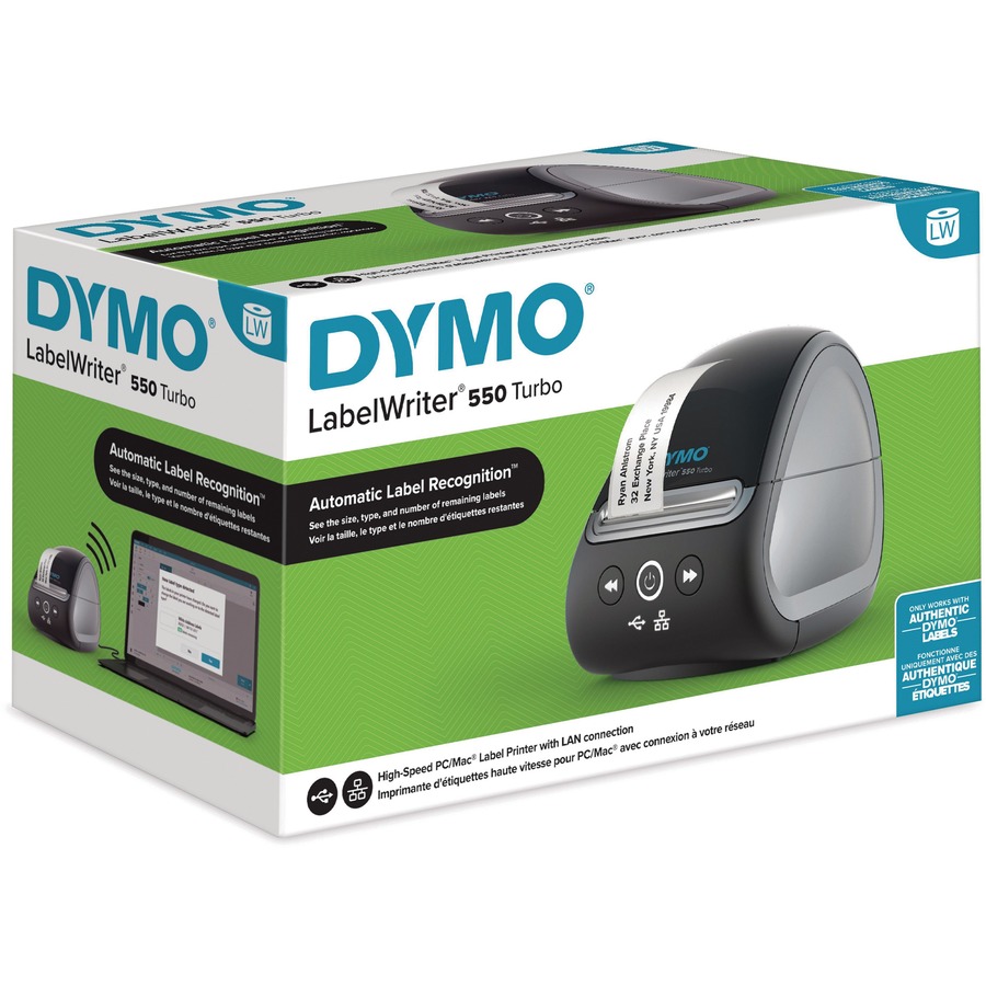 Dymo LabelWriter 550 Direct Thermal Printer Monochrome Label Print  Ethernet USB USB Host Black 2.20