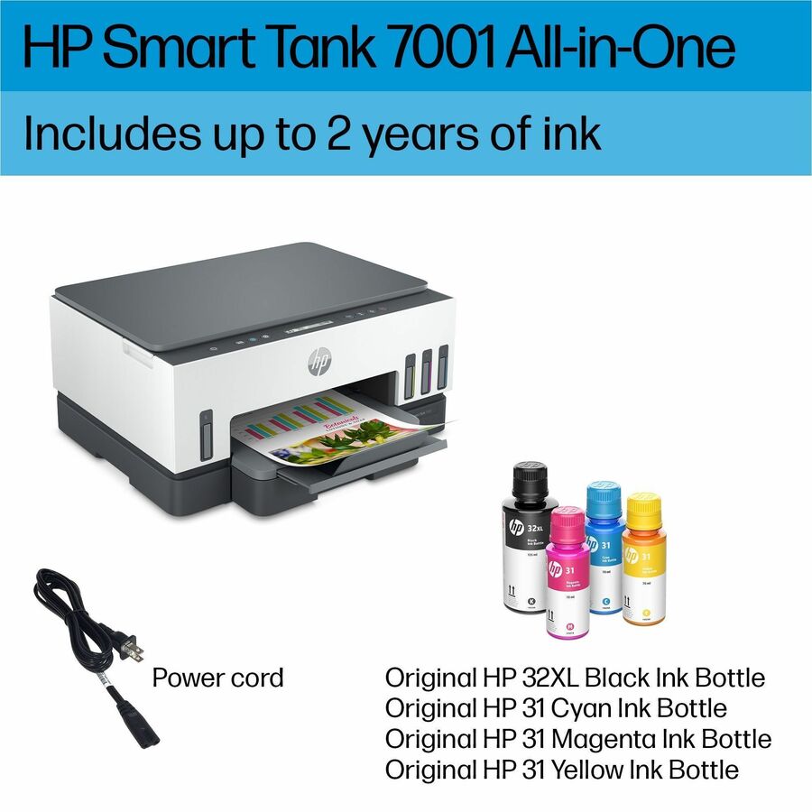 HP Smart Tank 7001 28B49A#B1H Wireless Color Inkjet All-In-One Printer