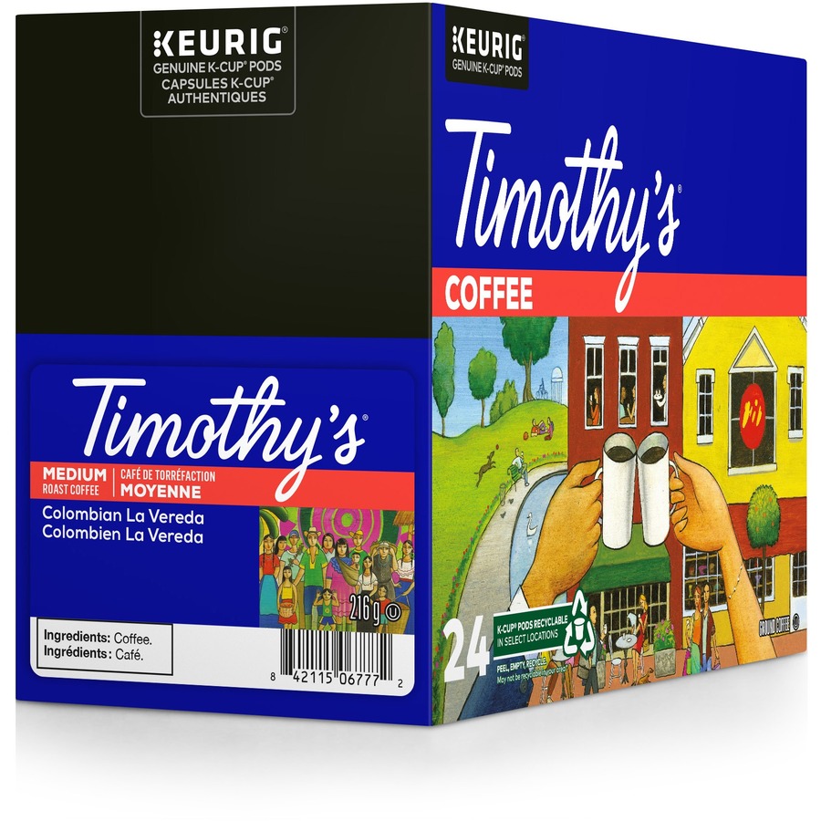 Timothy's K-Cup Colombian La Vereda Medium Roast Coffee