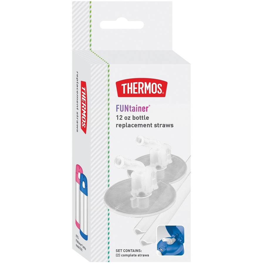 Thermos FUNtainer 12oz Bottle Replacement Straws 2-Pack