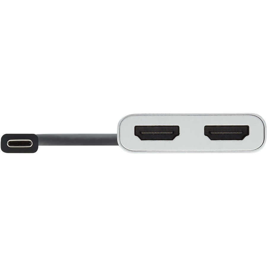 Eaton Tripp Lite Series Dual-Monitor Thunderbolt 3 to HDMI Adapter (M/2xF) - 4K 60 Hz, 4:4:4, Silver