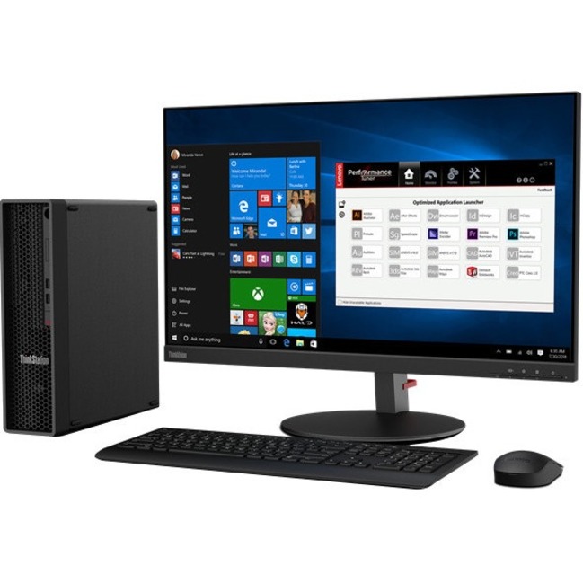 Lenovo ThinkStation P350 30E50017US Workstation - 1 x Intel Core i7 Octa-core (8 Core) i7-11700 11th Gen 2.50 GHz - 16 GB DDR4 SDRAM RAM - 512 GB SSD - Small Form Factor - Raven Black